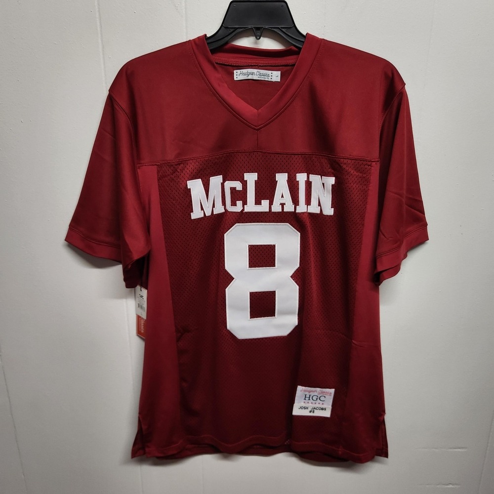McLain High School Football Jersey Mens Large Red Josh Jacobs‎ Headgear Classics